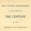 the fiftieth anniversary of the founding of the Century